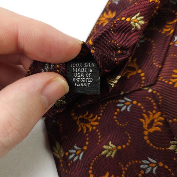 2 Jos A Bank Signature Collection Floral Flower Silk Ties - Picture 5 of 10